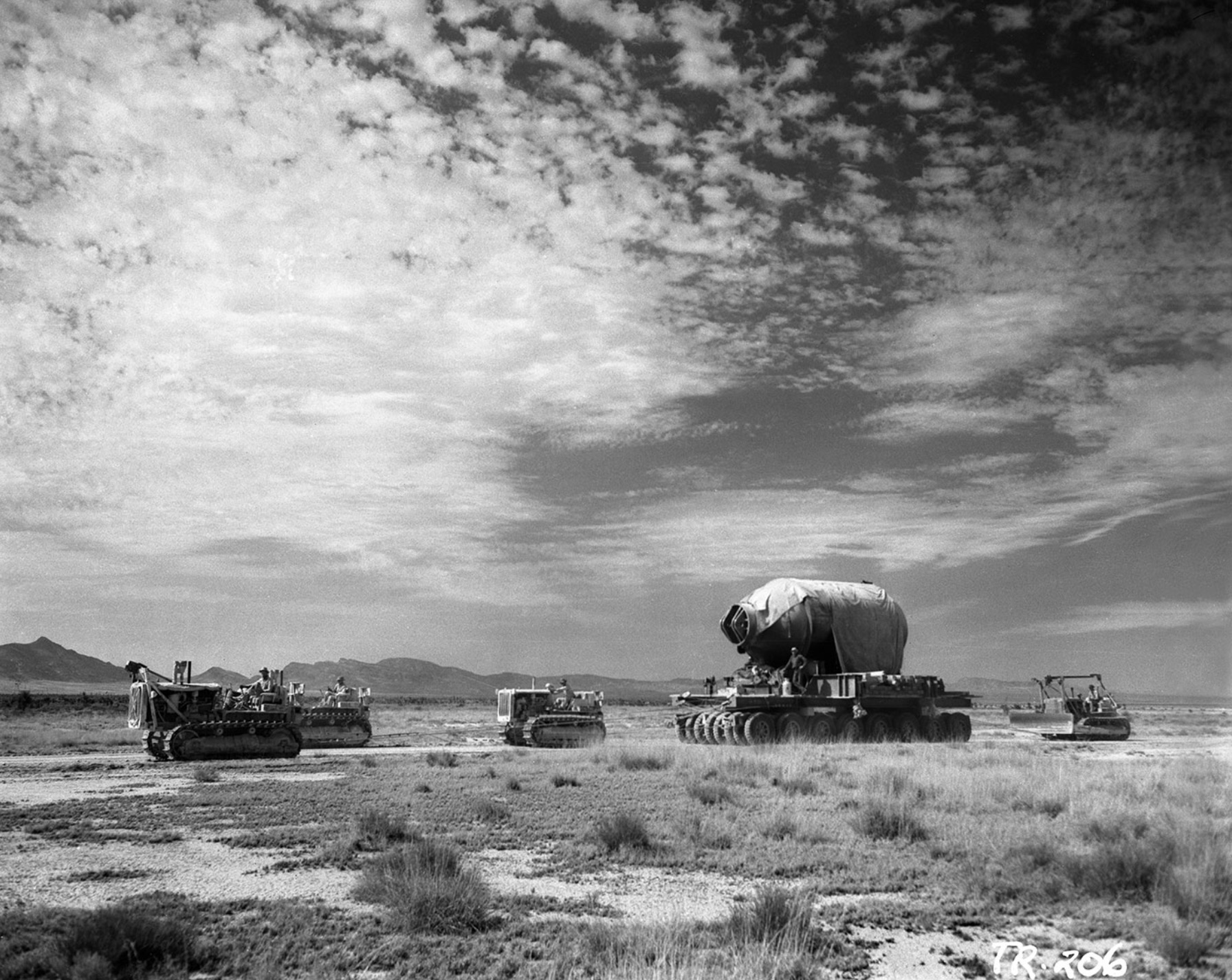 "Jumbo", the nickname for the gadget, arrives at the site.